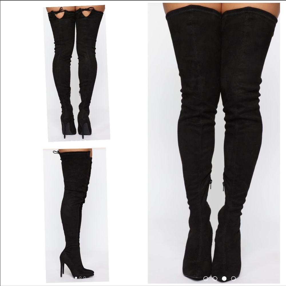 Fashion Nova thigh high boots-New